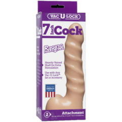 Насадка Харнесс с мошонкой Vac-U-Lock™ - 7 Raging hard-On Cock - Vanilla