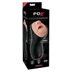 Мастурбатор-ротик с вибрацией PDX ELITE Deep Throat Vibrating Stroker