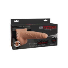 Полый страпон эякулир. Fetish Fantasy 7.5 Hollow Squirting Strap-On with Balls Flesh