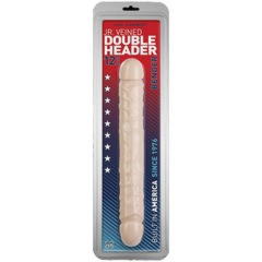 Двусторонний дилдо 12 Jr. Veined Double Header 12 - Bender - White