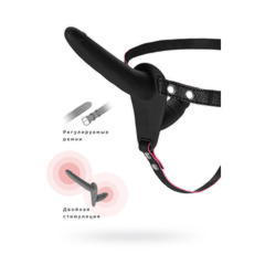 Страпон на креплении Black&Red by TOYFA, силикон, черный, 24 см