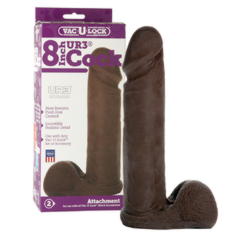 Насадка реалистик 8 черн. для Харнесс, UR3 Vac-U-Lock™ - 8 ULTRASKYN™ Cock - Choco