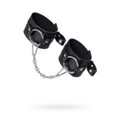Оковы Pecado BDSM, из толстой кожи с люверсами, натуральная кожа, чёрные