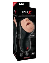 Мастурбатор-ротик с вибрацией PDX ELITE Deep Throat Vibrating Stroker