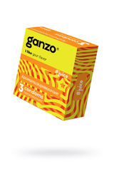 Презервативы Ganzo, juice, латекс, аромат, 18 см, 5,2 см, 3 шт.