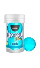 Лубрикант HOT BALL PLUS на масляной основе в виде двух шариков с охлаждающим эффектом.